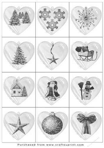 Christmas Tags/Labels Hearts