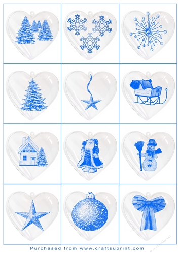 Christmas Tags/Labels Hearts