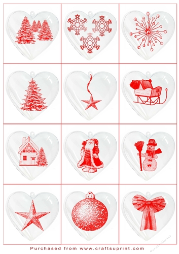Christmas Tags/Labels Hearts