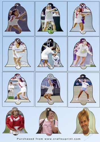 Christmas Tags/Labels Tennis Vintage Bells
