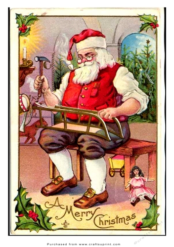 A5 Vintage Topper - Father Christmas