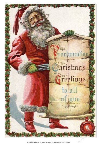 A5 Vintage Topper - Father Christmas