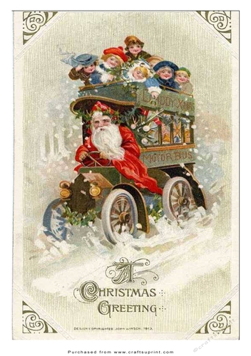 A5 Vintage Topper - Father Christmas