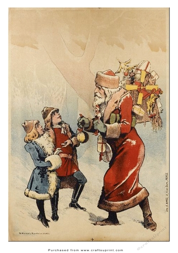A5 Vintage Topper - Father Christmas