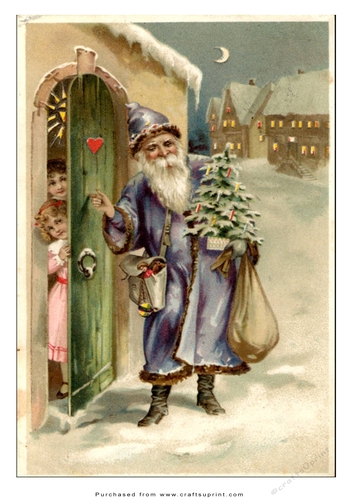 A5 Vintage Topper - Father Christmas