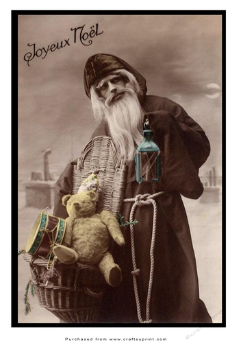 A5 Vintage Topper - Father Christmas