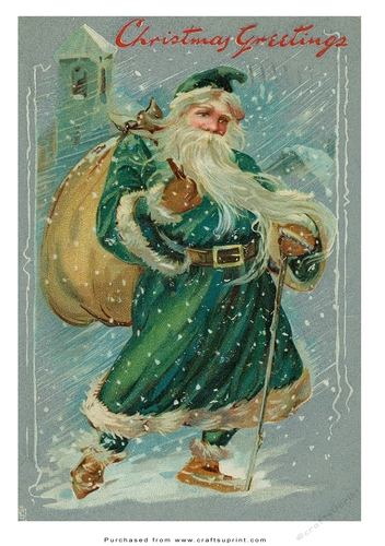 A5 Vintage Topper - Father Christmas