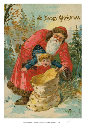A5 Vintage Topper - Father Christmas
