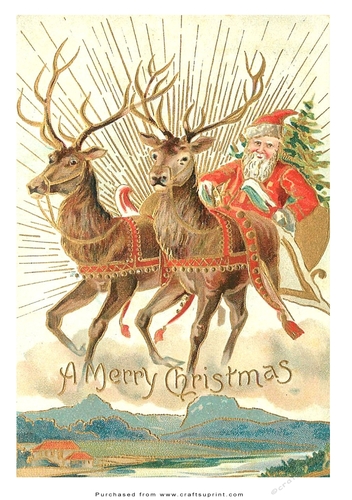 A5 Vintage Topper - Father Christmas