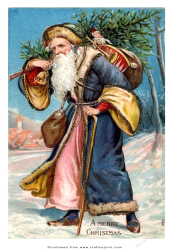 A5 Vintage Topper - Father Christmas