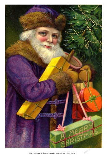 A5 Vintage Topper - Father Christmas