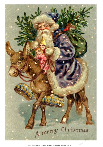 A5 Vintage Topper - Father Christmas