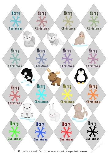 Christmas Tags/Labels Christmas Diamonds