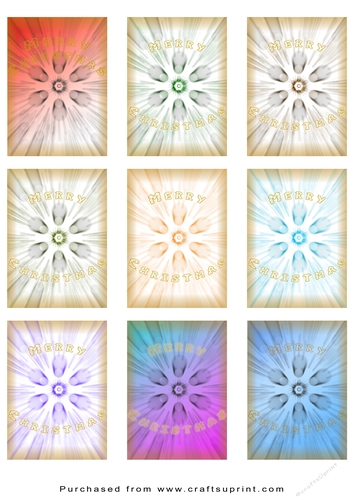 Christmas Tags/Labels Radial Blur