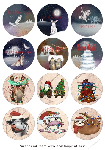 Christmas Tags/Labels Adult/Child