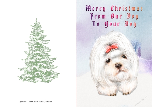 No Cut Just Print Christmas Cards