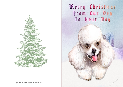 No Cut Just Print Christmas Cards