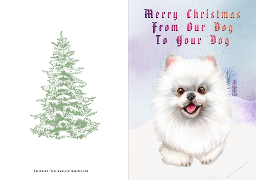 No Cut Just Print Christmas Cards