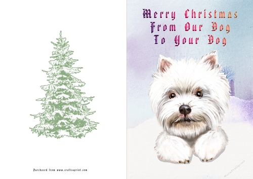 No Cut Just Print Christmas Cards