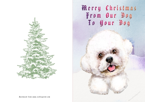 No Cut Just Print Christmas Cards