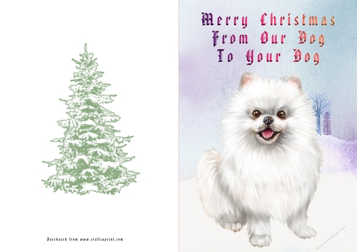 No Cut Just Print Christmas Cards