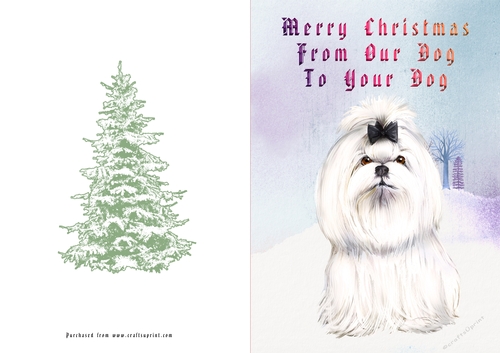 No Cut Just Print Christmas Cards