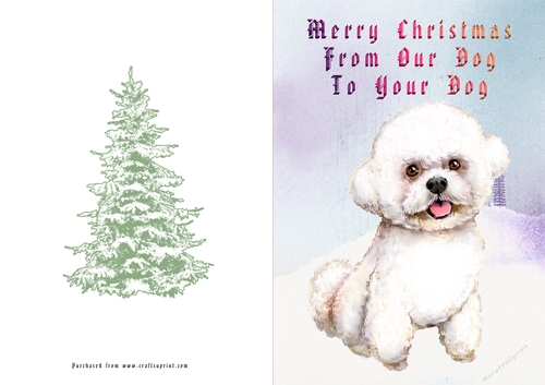 No Cut Just Print Christmas Cards