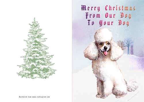 No Cut Just Print Christmas Cards