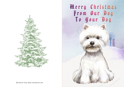 No Cut Just Print Christmas Cards