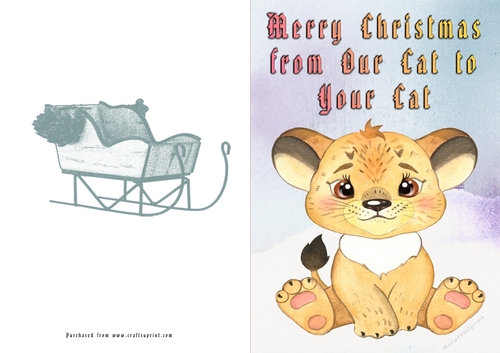 No Cut Just Print Christmas Cards