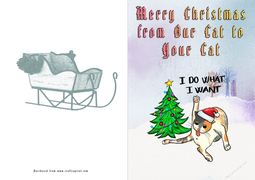 No Cut Just Print Christmas Cards