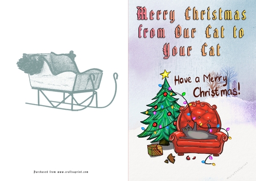 No Cut Just Print Christmas Cards