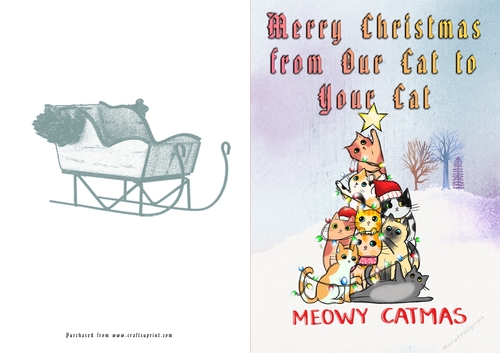 No Cut Just Print Christmas Cards