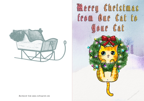 No Cut Just Print Christmas Cards