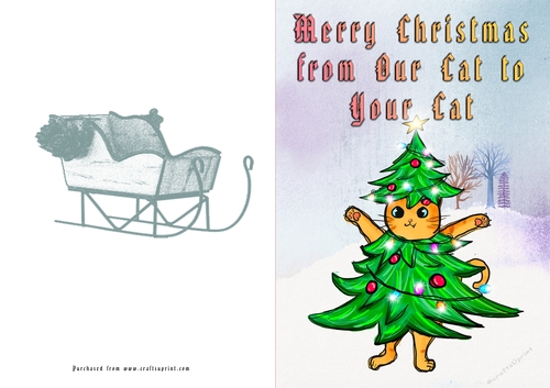 No Cut Just Print Christmas Cards