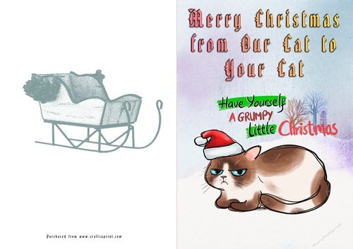 No Cut Just Print Christmas Cards