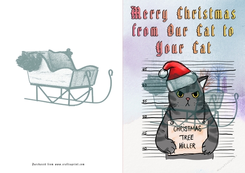 No Cut Just Print Christmas Cards