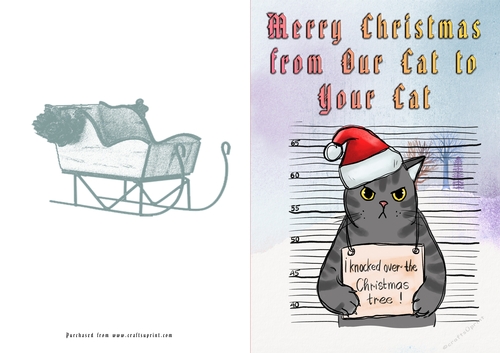 No Cut Just Print Christmas Cards
