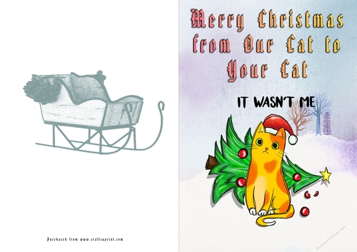 No Cut Just Print Christmas Cards