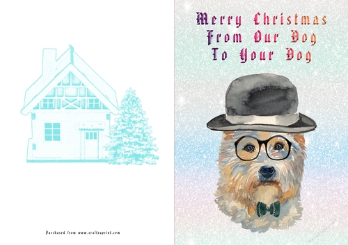 No Cut Just Print Christmas Cards