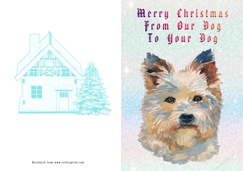 No Cut Just Print Christmas Cards