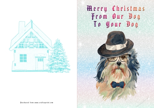 No Cut Just Print Christmas Cards