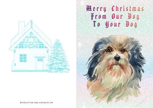 No Cut Just Print Christmas Cards