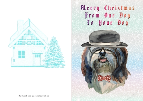 No Cut Just Print Christmas Cards