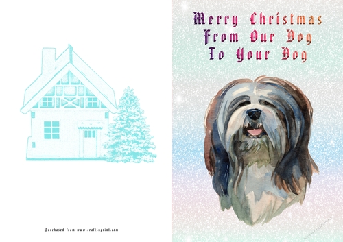 No Cut Just Print Christmas Cards