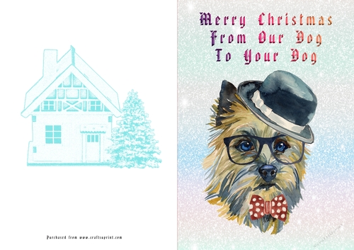 No Cut Just Print Christmas Cards