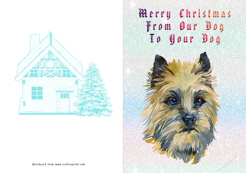 No Cut Just Print Christmas Cards