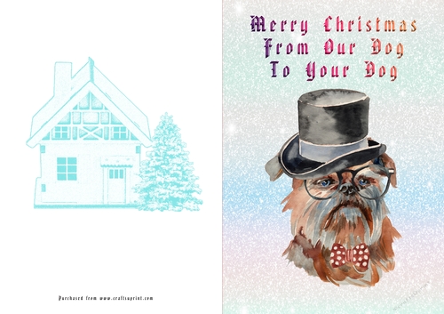 No Cut Just Print Christmas Cards