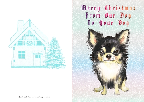 No Cut Just Print Christmas Cards