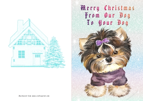 No Cut Just Print Christmas Cards